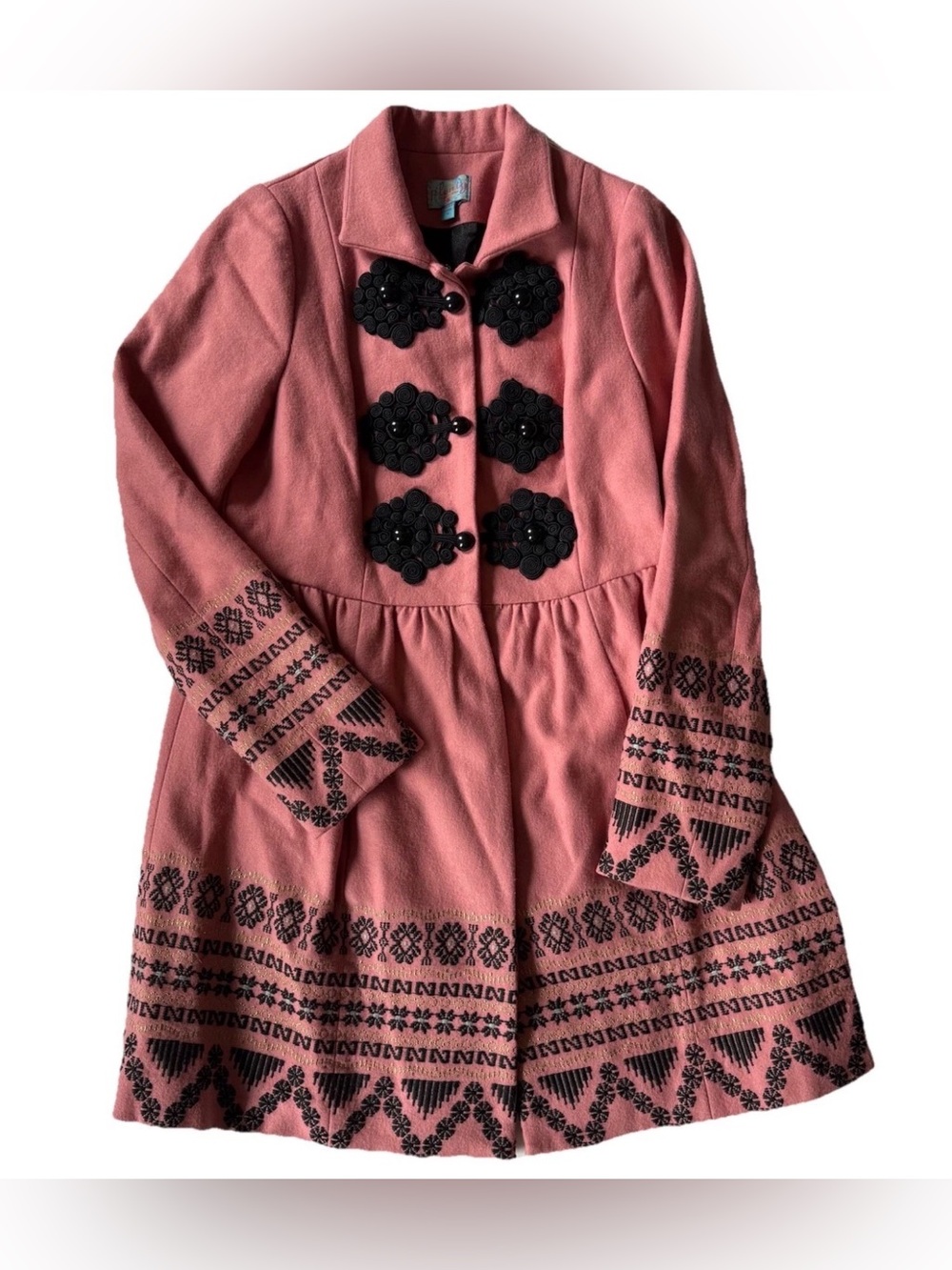 Anthropologie Plenty by Tracy Reese Wool Blend Elimovna Empire Waste Coat W’s 6
